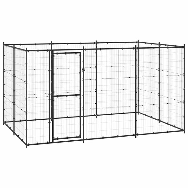 vidaXL Outdoor Dog Kennel Steel 7.26 m&sup2;