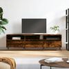 vidaXL TV Cabinet Smoked Oak 150x30x44.5 cm Engineered Wood