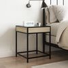 vidaXL Bedside Table with Infinity LED Sonoma Oak 40x40x51 cm