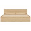 vidaXL Bed Frame with LED without Mattress Sonoma Oak 180x200 cm Super King