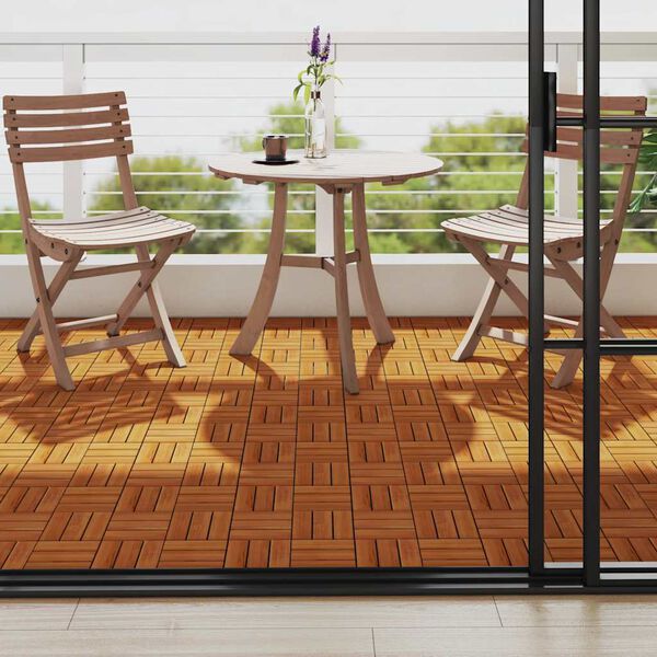 vidaXL 10 pcs Acacia Decking Tiles 30 x 30 cm