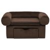 vidaXL Dog Sofa with Drawer Brown 75x50x38 cm Plush