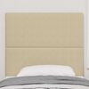 vidaXL LED Headboard with LED Strip Lights Grey green 90 cm Fabric