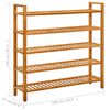 vidaXL Shoe Rack with 5 Shelves 100x27x100 cm Solid Oak Wood
