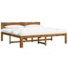 vidaXL Double Bed Frame with Headboard ROSTOCK Natural 193 x 203 cm