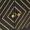 vidaXL Sideboard Black and Gold 120x30x75 cm Solid Mango Wood