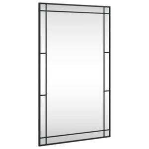 vidaXL Wall Mirror Black 60x100 cm Rectangle Iron