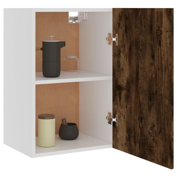 vidaXL Hanging Cabinet Lyon Smoked Oak 39.5x31x60 cm Engineered Wood