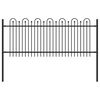 vidaXL Spike Arch Fence DRONTEN 200 x 130 cm Powder-Coated Steel Black