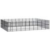 vidaXL Dog Kennel | Black | Powder-coated steel | Large | Durable | Dog Kennel