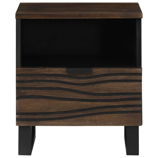 vidaXL Bedside Cabinet Walnut 40 x 33 x 46 cm Solid Acacia wood