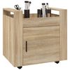 vidaXL Desk Trolley Sonoma Oak 60x45x60 cm Engineered Wood