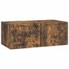 vidaXL Wall-Mounted TV Cabinet 98 x 31 cm Smoked Oak Engineered Wood