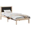 vidaXL Bed Frame with Headboard Black 90 x 190 cm Solid Pine Wood