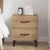 vidaXL Bed Cabinet Artisan Oak 40 x 35 x 47.5 cm Engineered Wood