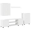 vidaXL TV Cabinet Set Wall-mounted 4 pcs White Engineered wood