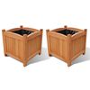 vidaXL Raised Bed | Set of 2 | Natural Wood | Solid wood | 30x30 cm | Durable