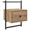 vidaXL Bedside Cabinet with Drawer 2 pcs Artisan Oak 35 x 30 x 51 cm