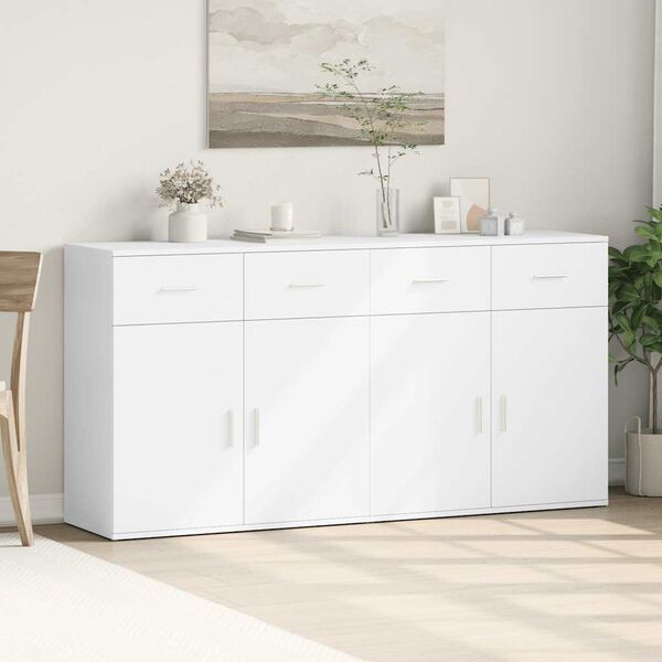 vidaXL Sideboards 2 pcs White 79x38x80 cm Engineered Wood