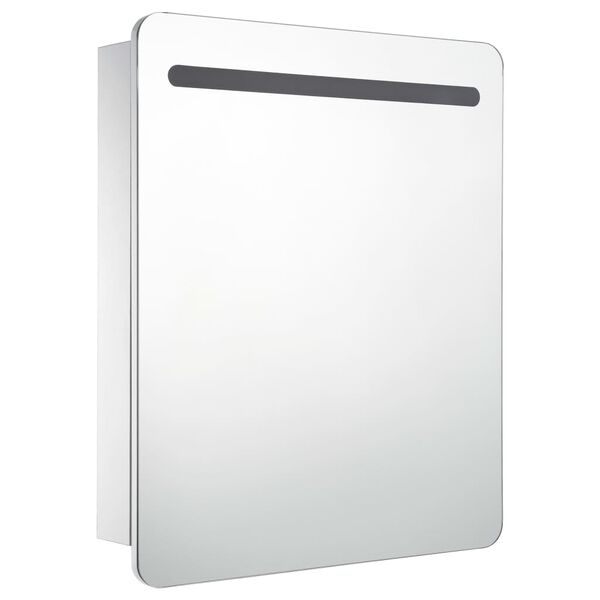 vidaXL LED Bathroom Mirror Cabinet 68x9x80 cm