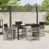 vidaXL Garden Dining Set 5 pcs Light Grey Poly Rattan