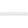 vidaXL Garden Fence with Spear Top Steel 1781.5x200 cm Black