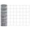 vidaXL Fence with Post Silver 0.6 x 50 m Steel