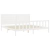 vidaXL Bed Frame without Mattress White 200x200 cm Solid Wood Pine