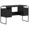 vidaXL Desk with Storage Black Oak 120 x 50.5 x 75.5 cm