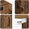vidaXL Storage Cabinet Wall-mounted Old Wood 69.5 x 34 x 90 cm