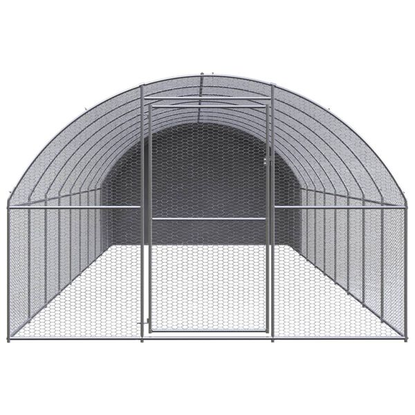 vidaXL Outdoor Chicken Coop 3x10x2 m Galvanised Steel