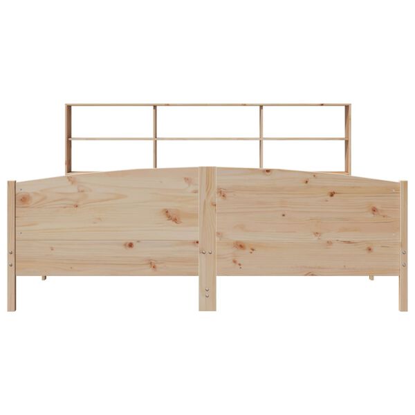 vidaXL Bookcase Bed without Mattress 200x200cm Solid Wood Pine