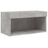 vidaXL 6 Piece TV Wall Cabinet Set with LED Lights Concrete Grey