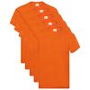 Fruit of the Loom Original T-shirts 5 pcs Orange 3XL Cotton