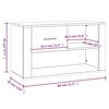 vidaXL Shoe Cabinet Grey Sonoma 80x35x45 cm Engineered Wood