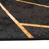 vidaXL Rug Washable Black and Gold 120x180 cm
