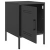 vidaXL Bedside Cabinets 2 pcs Black 36x39x50.5 cm Steel