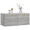 vidaXL Wall Cabinet Grey Sonoma 80x36.5x35 cm Engineered Wood