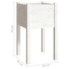vidaXL Garden Planters 2 pcs White 40x40x70 cm Solid Pinewood