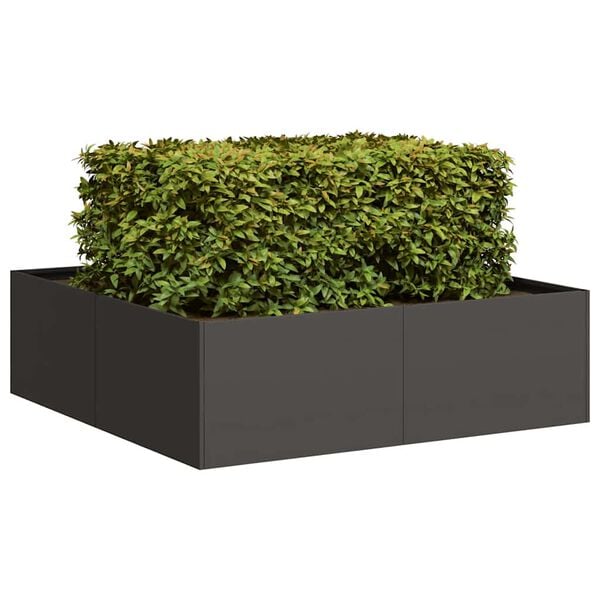 vidaXL Planter Black 100x100x30 cm Steel