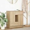 vidaXL Sideboard with Drawers and Doors Sonoma Oak 70.5x34x74.5 cm
