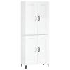 vidaXL Highboard High Gloss White 69.5x34x180 cm Engineered Wood