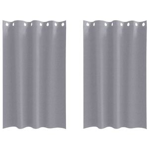 vidaXL Blackout Curtains with Rings 2 pcs Light Grey 175 x 140 cm