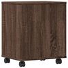 vidaXL Printer Stand with Wheels Brown Oak 41x32x48 cm