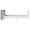 vidaXL Bookcase Bed without Mattress White 75x190 cm Small Single Solid Wood Pine