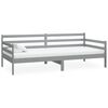 vidaXL Day Bed without Mattress Grey Solid Wood Pine 90x200cm
