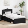 vidaXL Bed Frame with Headboard Black 100 x 200 cm Solid Pine Wood