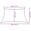 vidaXL Sunshade Sail 160 g/m² Red 3/4x2 m HDPE