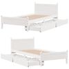vidaXL Bed Frame without Mattress White 90x200 cm Solid Wood Pine