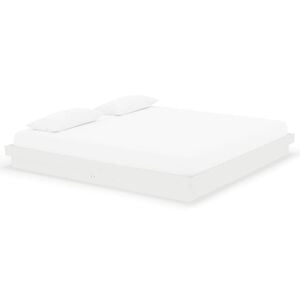 vidaXL Bed Frame without Mattress White Solid Wood 200x200 cm
